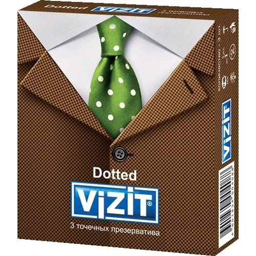 Презервативы VIZIT Dotted с пупырышками 3 шт
