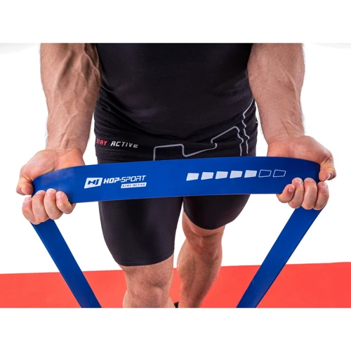 Эспандер Hop-Sport Резинка для фитнеса 28-80 кг синяя (HS-L064RR) фото 10