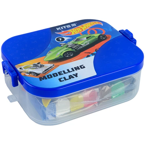 Пластилин в боксе Kite Hot Wheels 7 цветов + инструменты (HW22-080)