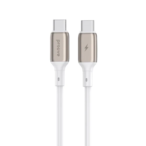 Кабель Proove Cable USB-C to USB-C Flex Metal 60w 1m White (CCFM60002202)