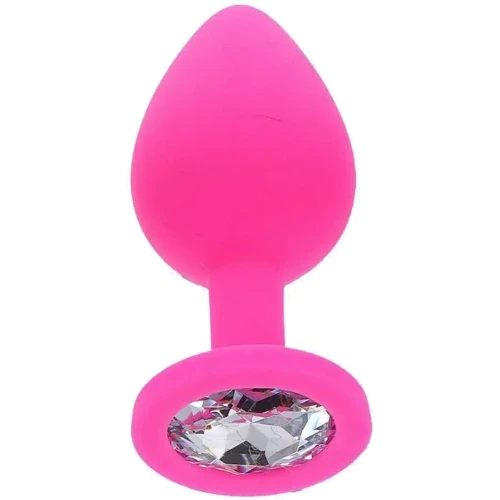 Анальная пробка Toy Joy Medium Diamond Booty Jewel (розовая)