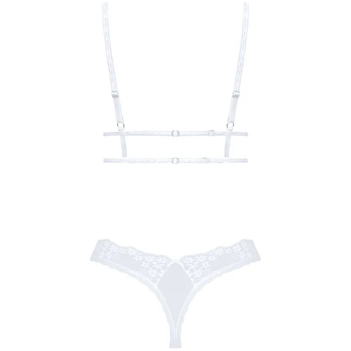 Изысканный комплект Obsessive Heavenlly 2-pcs set White XL/2XL