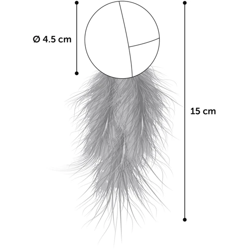 Игрушка для котов шуршащая Flamingo Vinta Ball with Feathers Винта мяч с перьями с кошачьей мятой бежевый 4.5 см (59125): Цвет бежевый