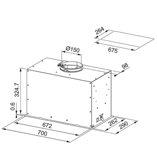 Витяжка Franke Box Flush EVO (305.0665.365): Тип фільтра повітря Рециркуляція, Відведення