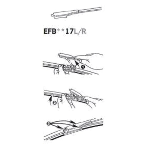 Дворник бескаркасный TRICO ExactFit Flat (480мм) EFB4817L фото 3