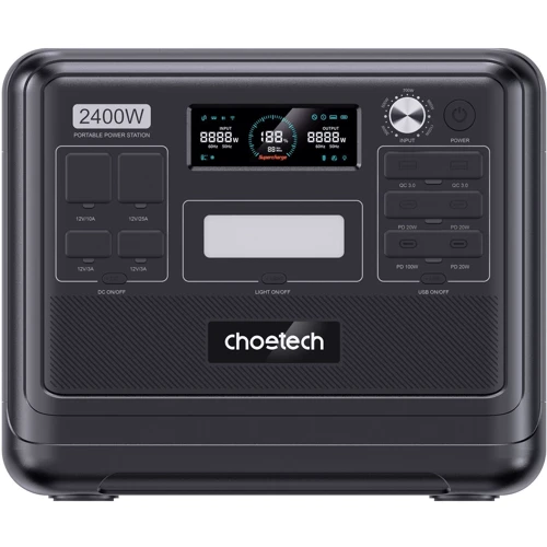 Зарядная станция Choetech 2400W 2048Wh Black (BS008) UA