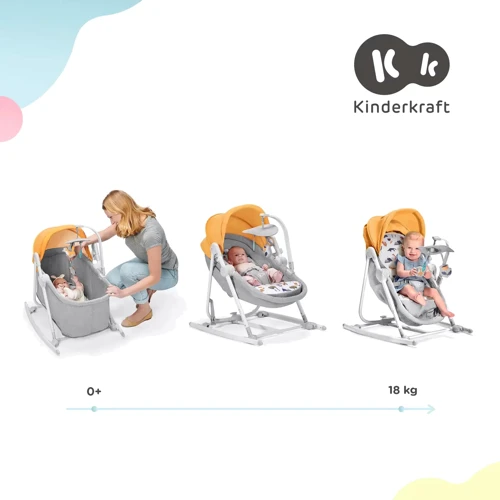 Шезлонг-гойдалка 5 в 1 Kinderkraft Nola Forest Yellow (KBNOLA00YEL0000) фото 17