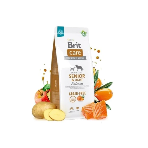 Сухой корм Brit Care Dog Grain-free Senior and Light для пожилых собак с лишним весом 3кг (8595602558933): Порода Все породы