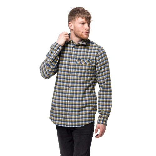 Рубашка Jack Wolfskin River Town Shirt M 1403341-8219 50 синяя с длинным рукавом: Длина рукава Длинный