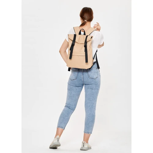 Жіночий рюкзак Sambag RollTop Milton бежевий (24211026): Стать Женский