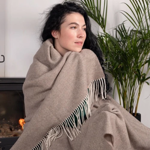 Плед Love You кашемировый светло-коричневый 140x200 см (4442)