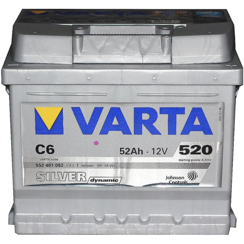 Автомобильный аккумулятор VARTA 6СТ-52 Silver Dynamic C6 (552 401 052)