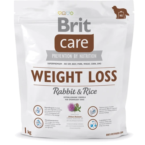 Сухий корм для собак із зайвою вагою Brit Care Weight Loss Rabbit & Rice з кроликом 1 кг (8595602510344)
