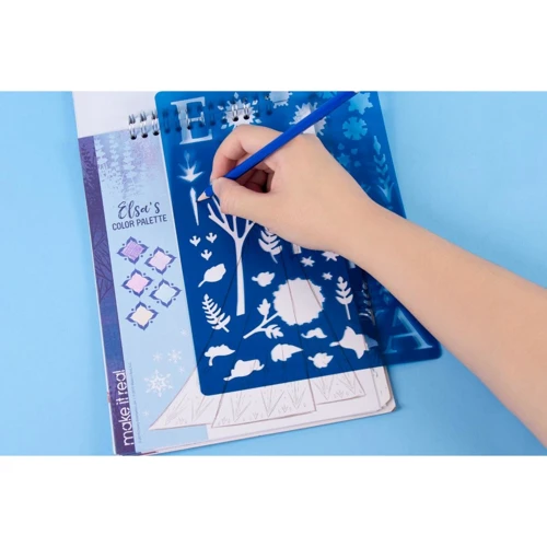 Блокнот с трафаретами Make It Realдля создания модных коллекций Холодное сердце 2