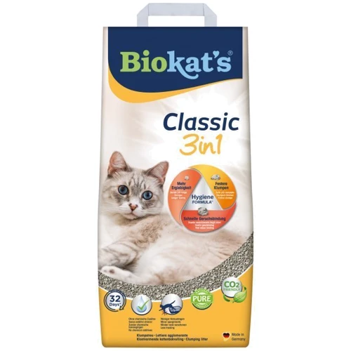 Наполнитель для кошачьего туалета Biokat's Classic (3 в 1) 10л (4002064614458): Вид Глиняный