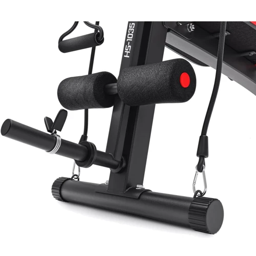 Штанга Hop-Sport STRONG Набор 106 кг со скамейкой HS-1035 и стойками 1005L фото 6