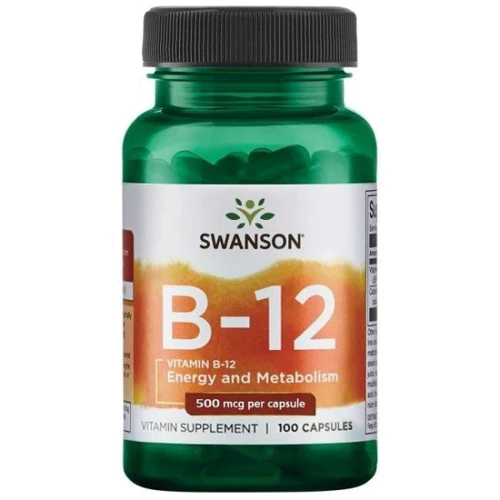 Swanson Vitamin B-12 500 mcg Вітамін В12 100 капсул