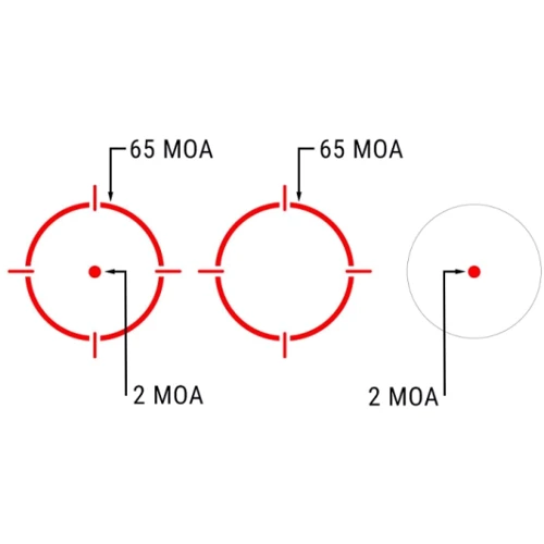 Приціл Holosun HE515CT-RD точка 2 MOA + коло 65 МОА коліматорний (HE515CT-RD)