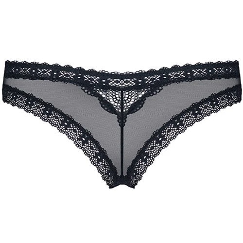 Эротические трусики с кружевом и подвеской Obsessive 820-PAN-1, S/M