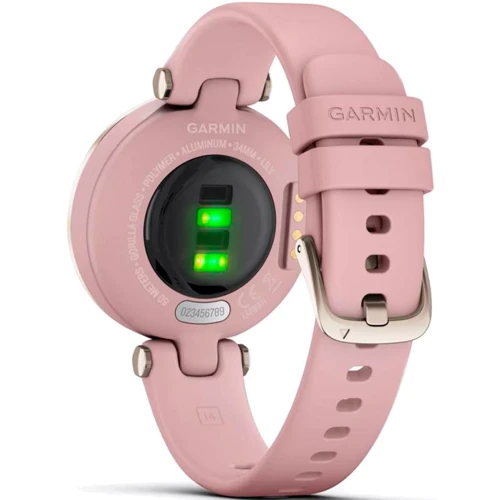 Смарт-часы Garmin Lily Cream Gold Bezel with Dust Rose Case and Silicone Band (010-02384-13): Фитнес-функции Пульсоксиметр, GPS-модуль, Подсчет калорий, Шагомер, Пульсометр