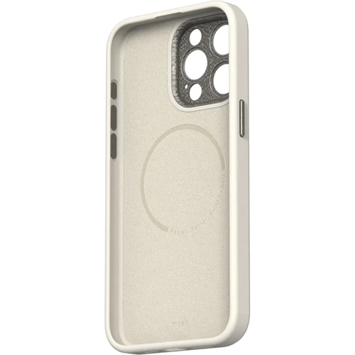 Чохол для iPhone Moshi Napa Slim Hardshell Case Eggnog White (99MO231112) для iPhone 15 Pro Max: Матеріали искусственная кожа