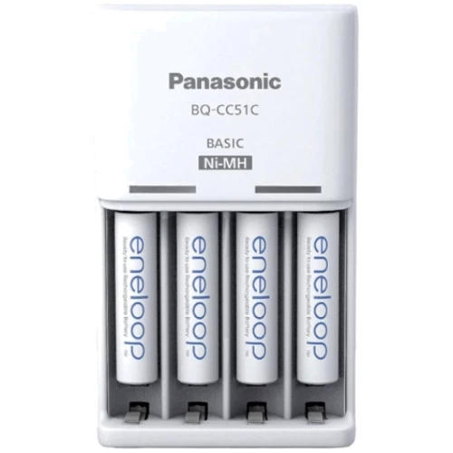 Panasonic Basic Charger BQ-CC51 + Eneloop 4xAAA 800 mAh plastic free pack (K-KJ51MCD04E): Производитель Panasonic