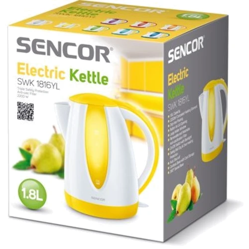 Электрочайник Sencor SWK 1816YL: Объем, л 1.8