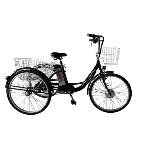 Электровелосипед дорожный трехколесный Kelb.Bike 350W+PAS 26" Бордовый фото 8