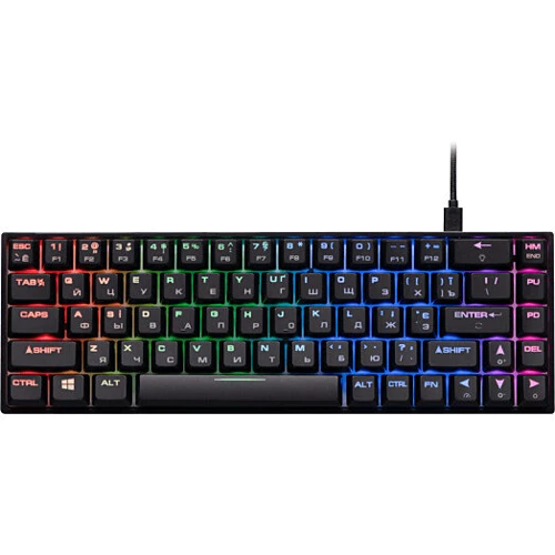 Клавіатура 2E KG370 RGB Gateron Red Switch Black (2E-KG370UBK-RD)