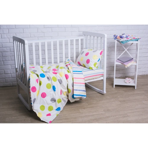 Постельное белье для новорожденных Royal Dream (Веселые горохи) 60х120; 70х140