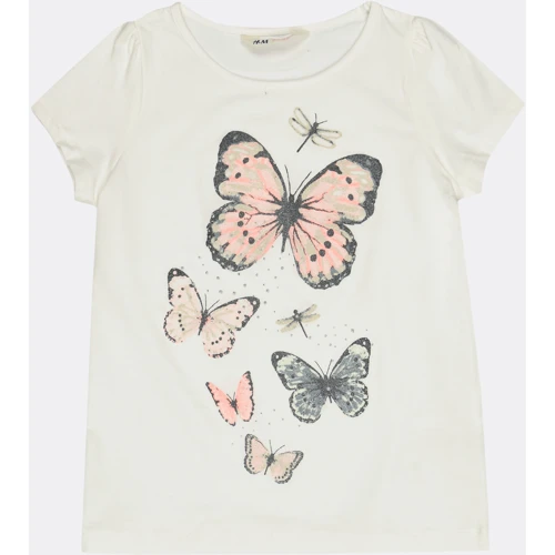 Футболка H & M 2984472 біла 122-128 см