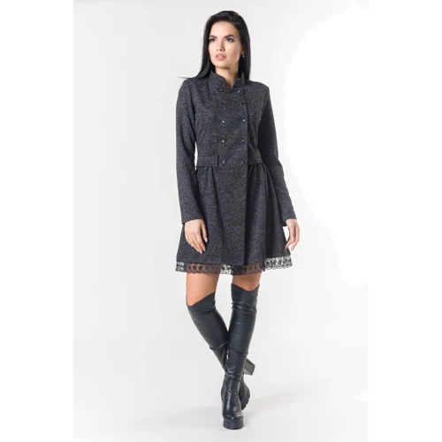 Платье FLFashion Селеста ЛПС 1585 48 черное повседневное до середины бедра