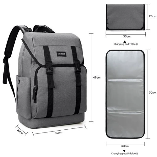 Рюкзак для мами Mommore сірий (MM0090003A008)