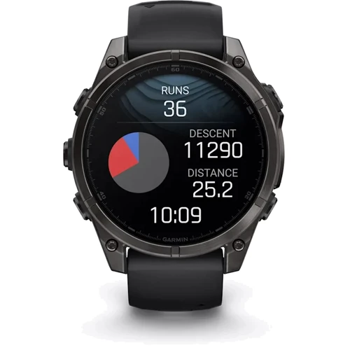 Смарт-часы Garmin Fenix 8 AMOLED 47mm Sapphire Carbon Grey DLC with Black/Pebble Grey Silicone Band (010-02904-21): Виды спорта Дайвинг, Парусный спорт, Серфинг, Гольф, Плавание, Велоспорт, Бег