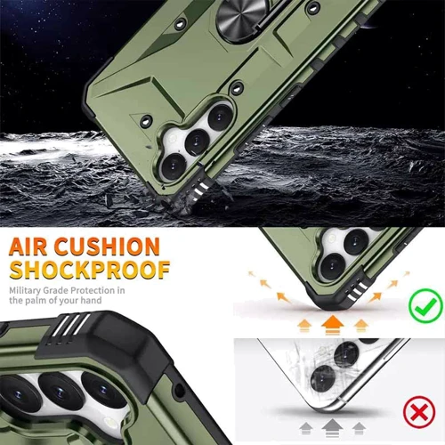 Аксессуар для смартфона Mobile Case Pathfinder Ring Army Green for Samsung A155 Galaxy A15 4G / A156 Galaxy A15 5G: Материал TPU (термополиуретан) и поликарбонат