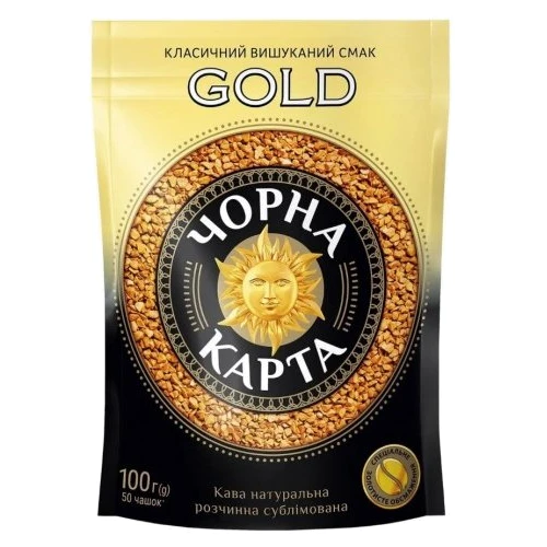 Кофе Чорна Карта Gold растворимый 100 г (8720254065762)