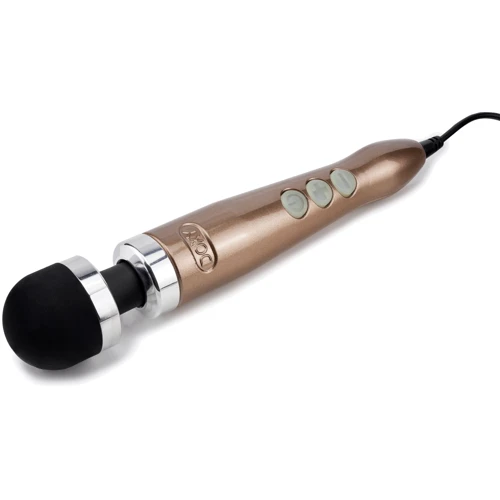 Вибромассажер DOXY Die Cast 3 Rose Gold, очень мощный, питание 220В, металлический корпус