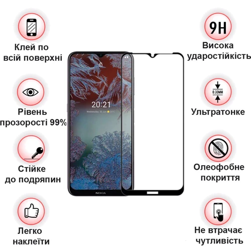 Аксессуар для смартфона BeCover Tempered Glass Black for Nokia G10/G20 (706389)