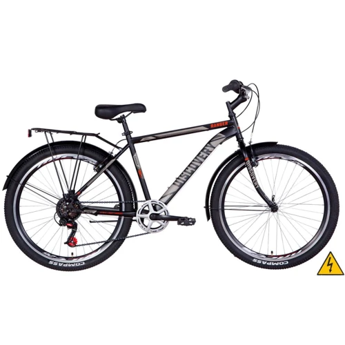 Электровелосипед 26" Discovery RANGER 350Вт 36В 8.8Ач 2021 черно-оранжевый (ELB-DIS-26-004)