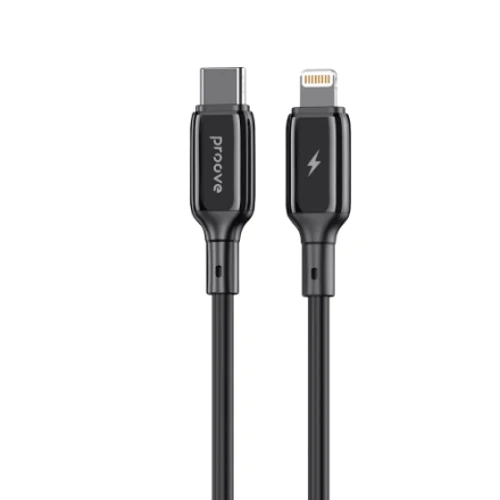 Кабель Proove Cable USB-C to Lightning Flex Metal 27W 1m Black (CCFM27002101)