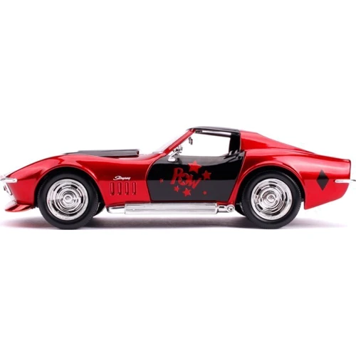 Машина металлическая Jada Chevrolet Corvette Stingray (1969) + фигурка Харли Квинн Красная1:24 (253255019) фото 9
