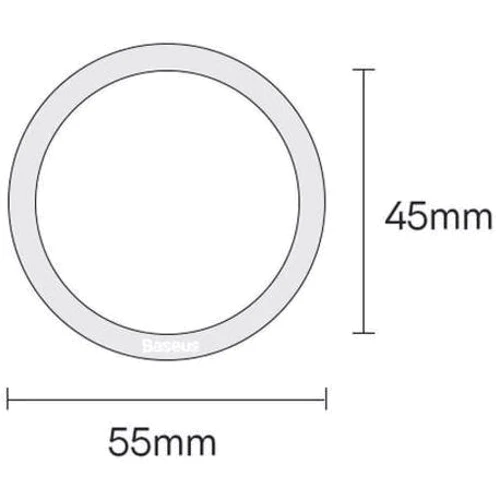 Держатель Пластина для MagSafe Baseus Halo Series Magnetic Metal Ring (2pcs) Silver (PCCH000012) фото 11