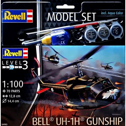 Подарочный набор Revell Вертолет Bell UH-1H Gunship 1:100 (64983)