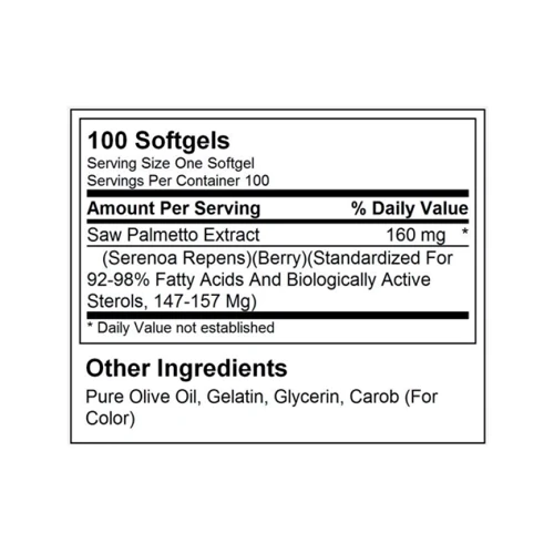 Ultimate Nutrition Saw Palmetto 100 caps: Пол Мужской