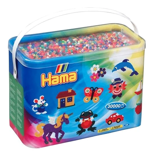Набор цветных бусин HAMA 30 000 шт 50 цветов MIDI 5+ (208-68)