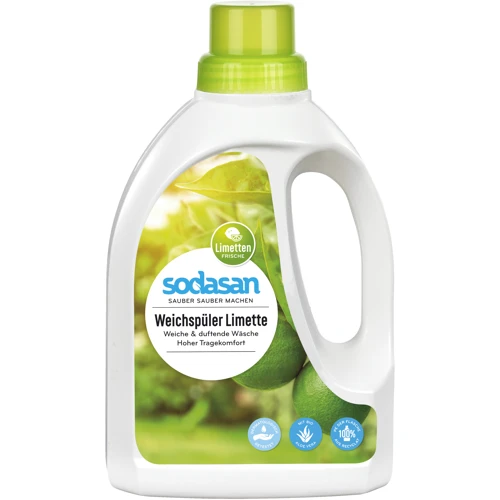 Органічний пом'якшувач/ополіскувач тканин Sodasan Fabric Softener для швидкого прасування Лайм 0.75 л