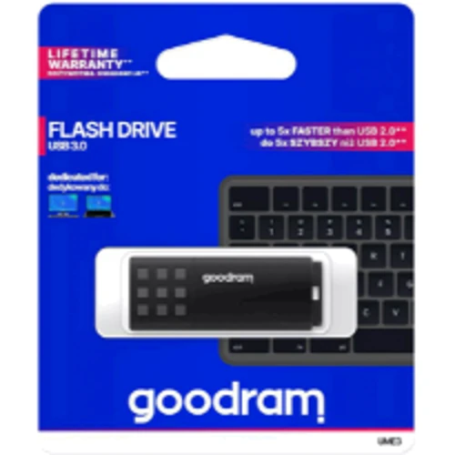 USB-флешка Goodram 128GB UME3 USB 3.0 Black (UME3-1280K0R11): Объем памяти 128 GB