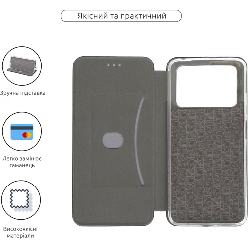 Аксессуар для смартфона Fashion Classy Black for Xiaomi Poco M4 Pro 4G: Материал искусcтвенная кожа