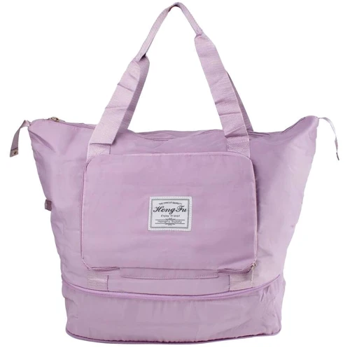 Жіноча дорожня сумка Valiria Fashion фіолетова (5DETAA2636-violet): Тип ручки Плечевой ремень, С двумя ручками