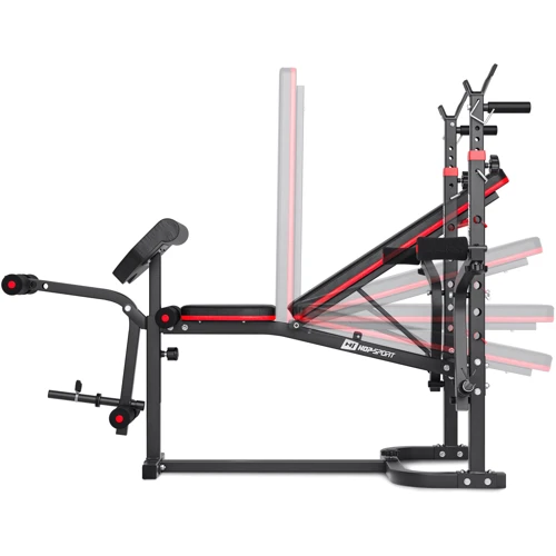 Скамья для жима и пресса Hop-Sport HS-1065HB PRO с партой Скотта: Конструкция складная